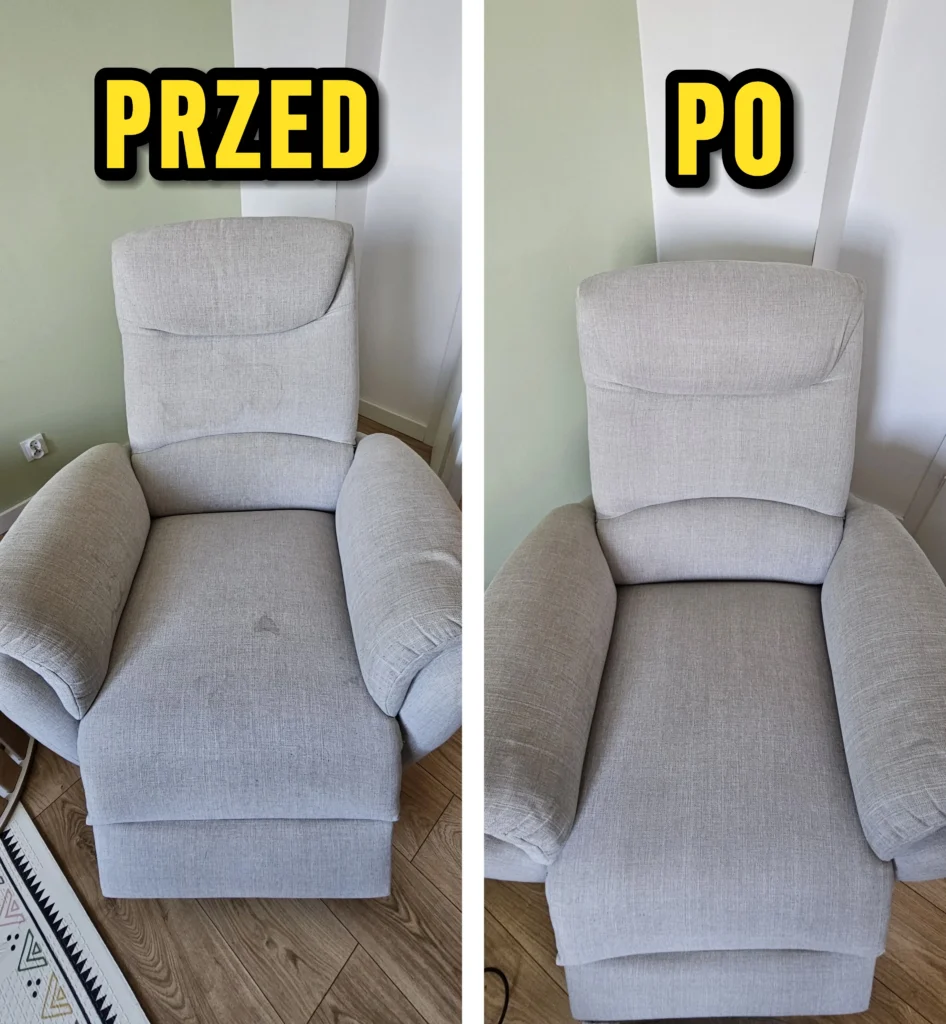 Usunięcie plam z fotela | PLAMOUT Kutno