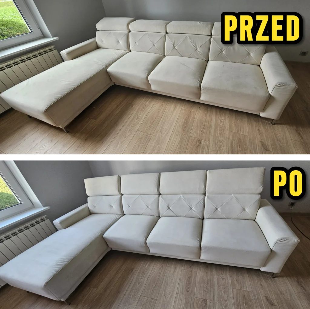 Pranie jasnej kanapy carabu | Czyszczenie Tapicerki Meblowej Zgierz